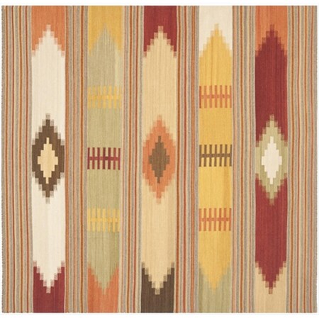 Safavieh 7 X 7 Ft. Square Contemporary Kilim Red & Multi Color Area Rug NVK177A-7SQ